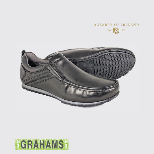 Dubarry AV8 Kobe Black Slip On School Shoe