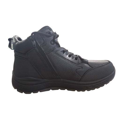 G Comfort Men's Walking Boot Leather Waterproof - Black - R1289
