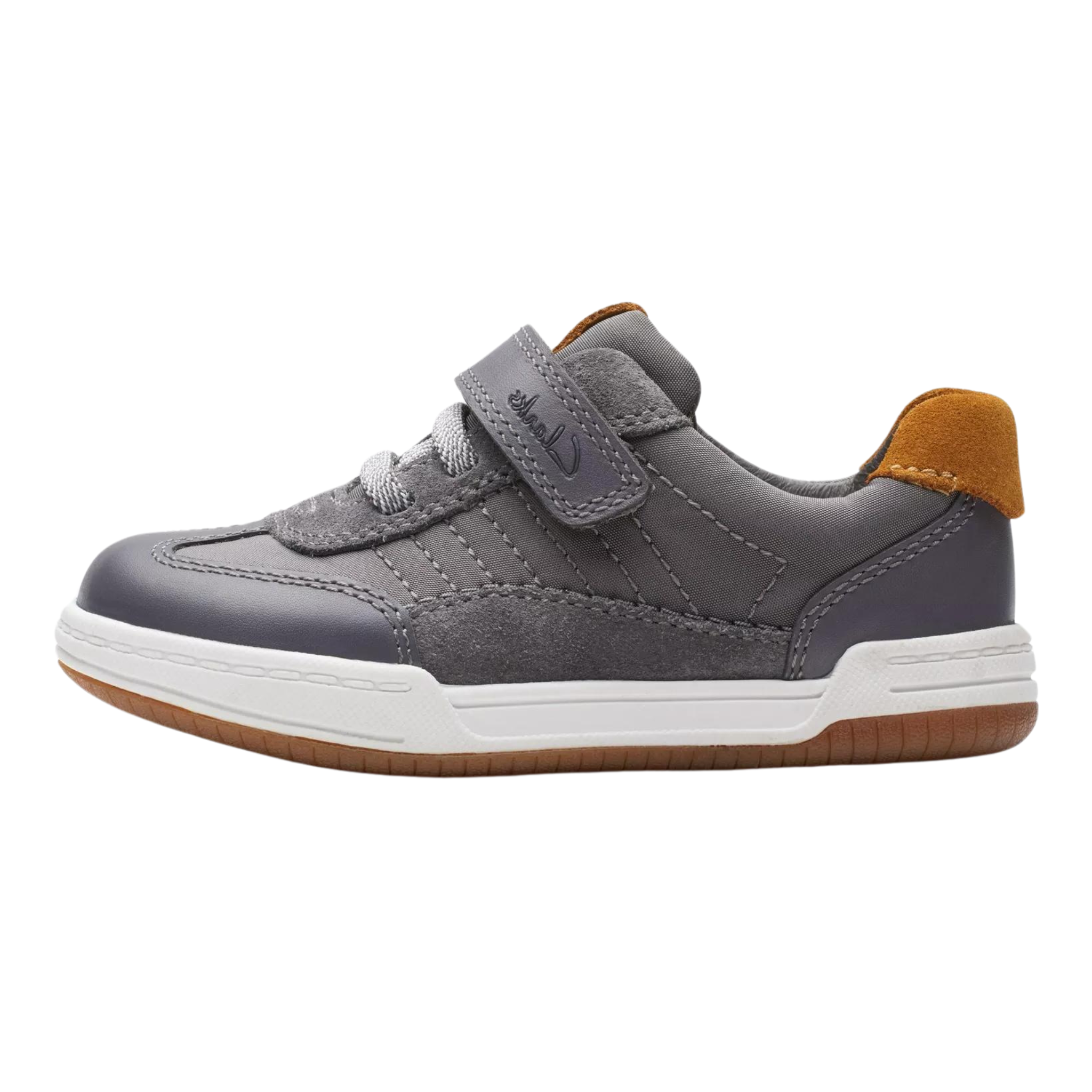 Scarpe da ginnastica stringate in pelle scamosciata grigio scuro da Scarpe da ginnastica stringate in pelle scamosciata grigio scuro da