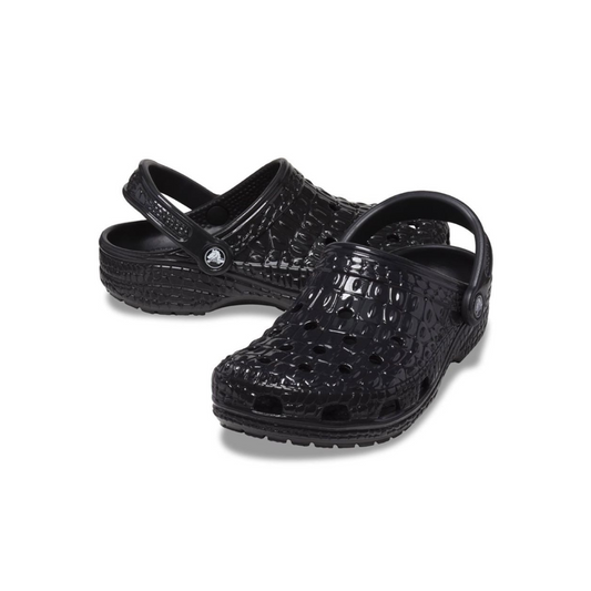 Crocs Metallic Black Crocskin