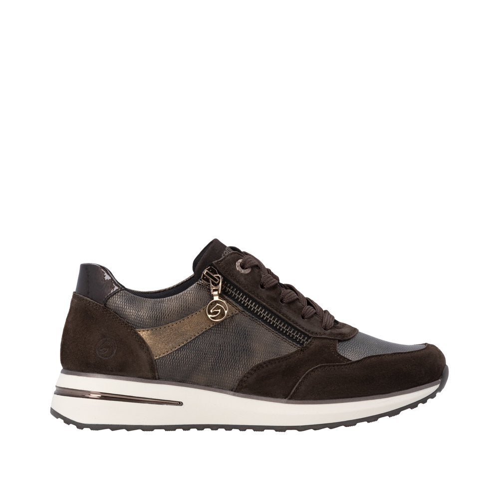 Remonte Trainer with Zipper Brown Metallic Multi D1G08-25