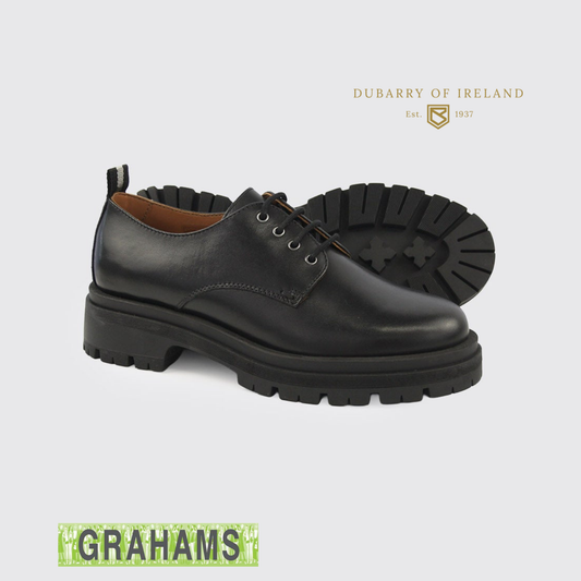 Dubarry AV8 Kanna Black Leather School Shoe