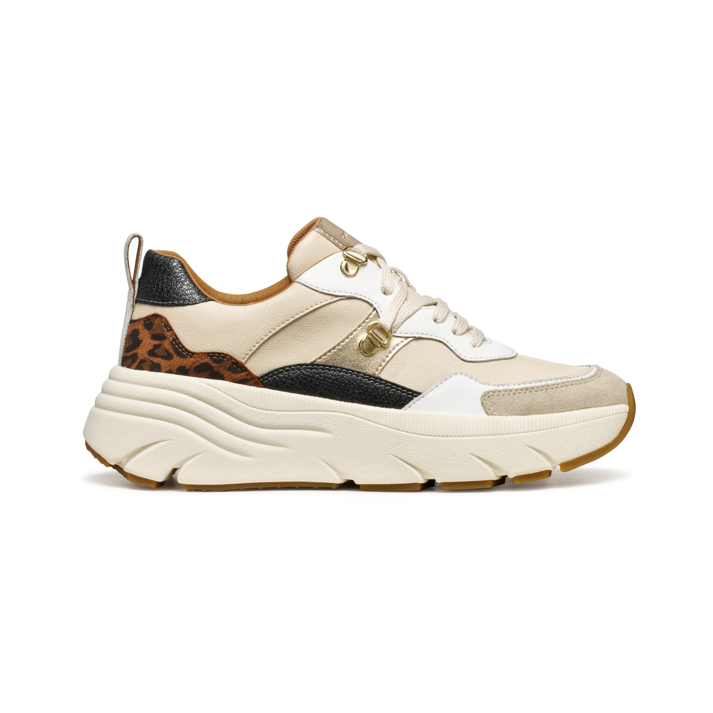 Geox Ladies Trainers Leopard Print D36UFE