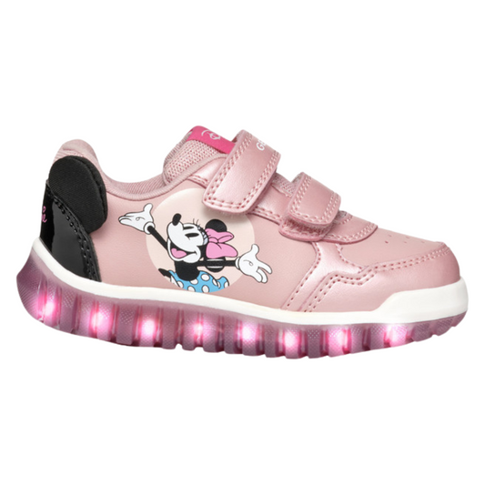 Geox Minnie Mouse Lights Runners Lightyloo Pink B4661B