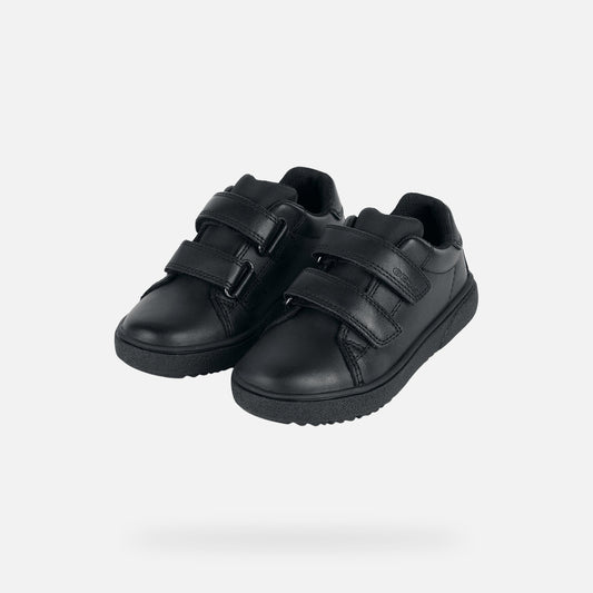 Geox Thelevan Black Leather Shoe J36LLD