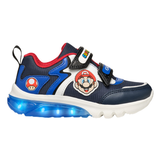 Geox Super Mario Lights Runner Navy Red Ciberdron J46LBI