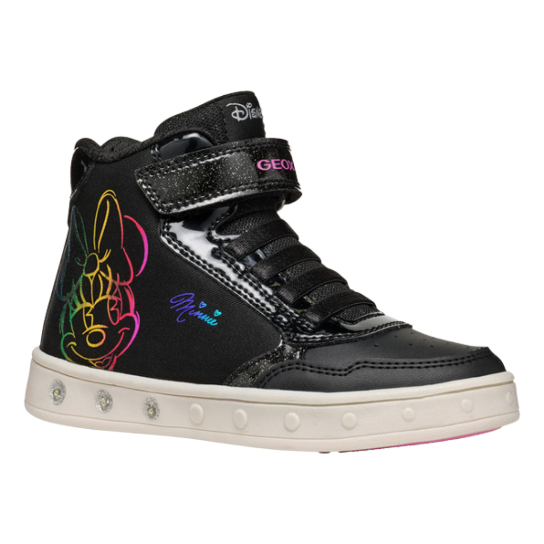 Geox Minnie Mouse Rainbow High Top Trainer Skylin J468WE