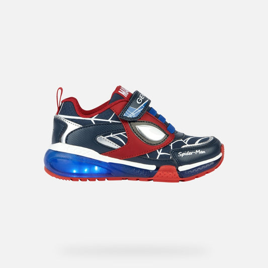 Geox Spiderman Light Up Trainers Bayonyc J36FED