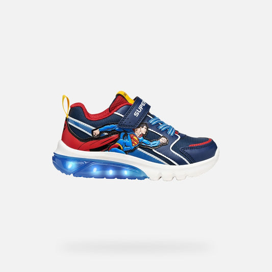 Geox Superman Lights Runner Ciberdron Navy Red J56LBD