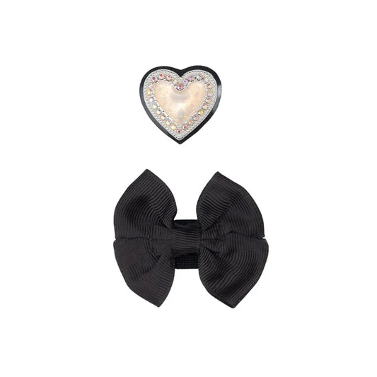 Lelli Kelly Sabrina Colour Changing Heart Straps - F Fitting - Black Patent Leather