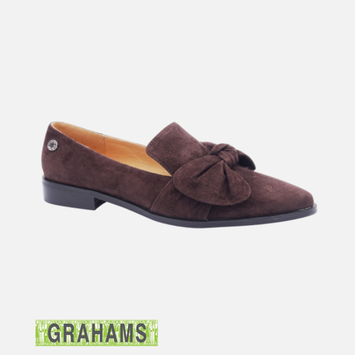 Loretta Vitale Knotted Pointed Toe Leather Loafer