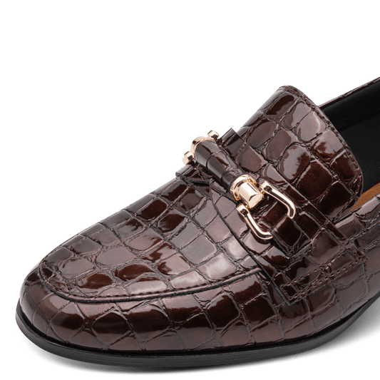 Marco Tozzi Loafer Cognac Croc Patent 24252-47