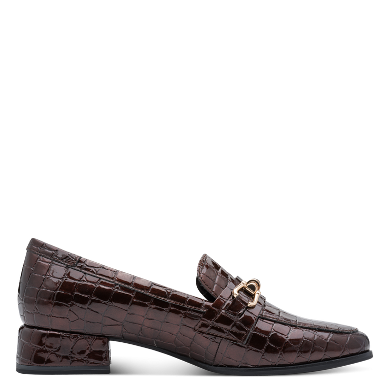 Marco Tozzi Loafer Cognac Croc Patent 24252-47