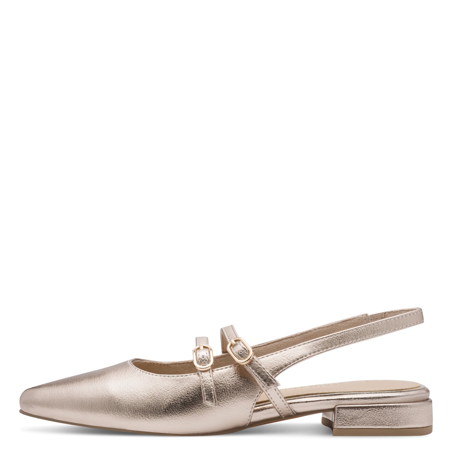 Marco Tozzi Sling Back Pointed Toe Metallic Flats 29409-44