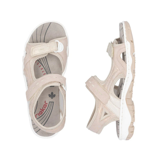 Rieker Ladies Walking Sandal Velcro Straps 68866
