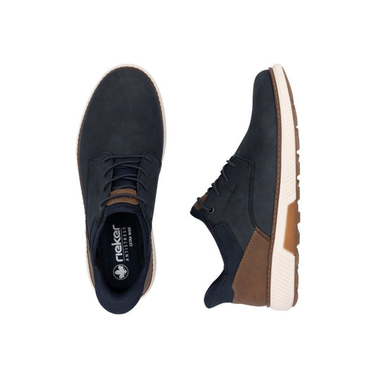 Rieker Men's Slip On Lace Shoes Dual Tone Leather B3357