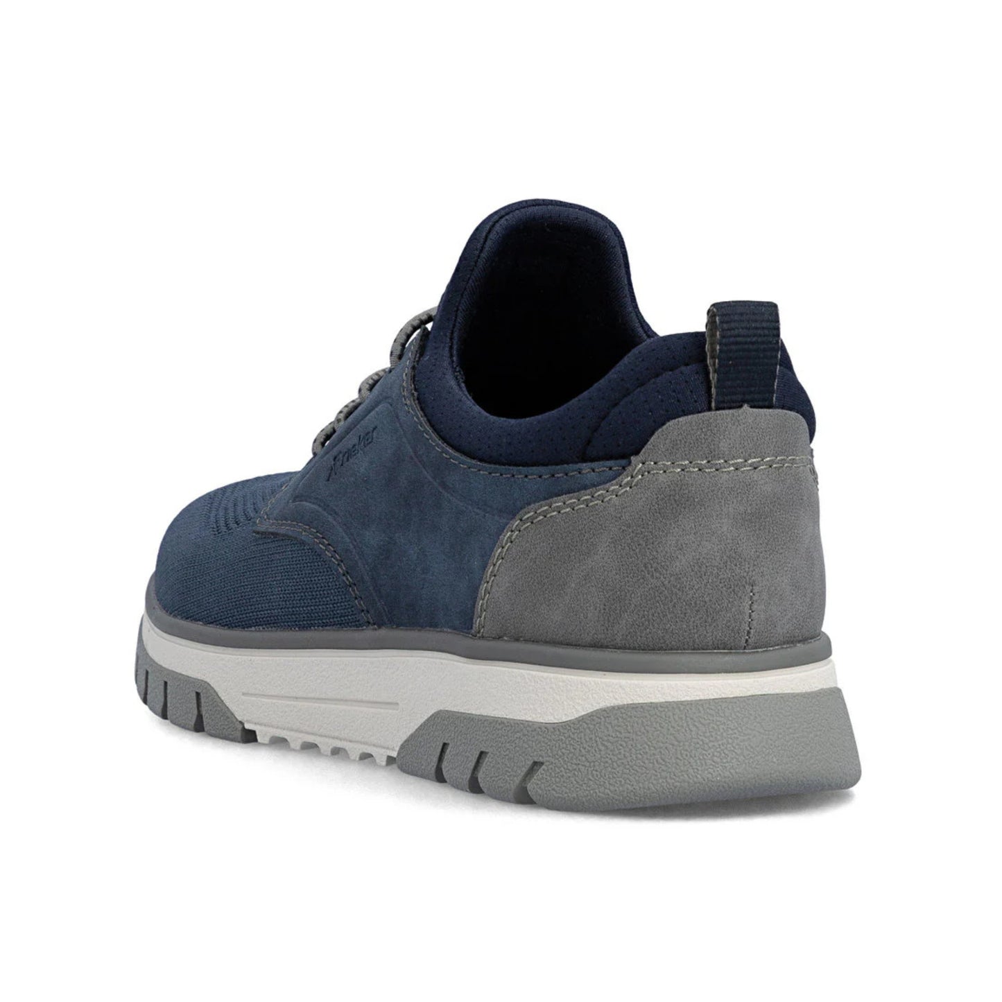 Rieker Men's Slip On Laced Wide Fit Navy Shoe B9352-14
