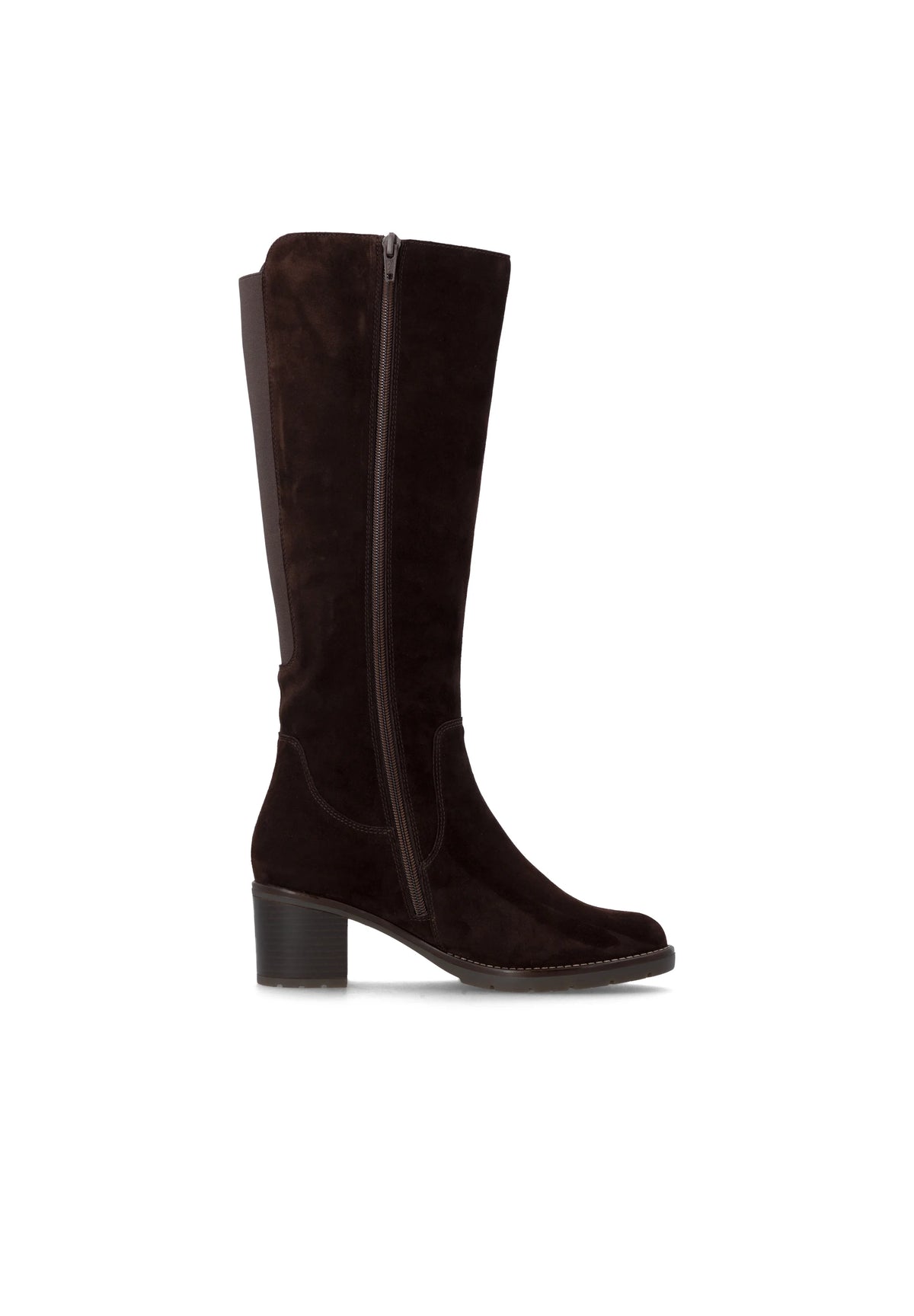 Remonte Knee High Block Heel Suede Leather Boot D2A78-25