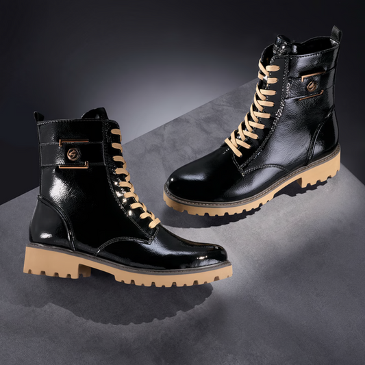 Remonte Black Patent Ankle Boot D8663-00