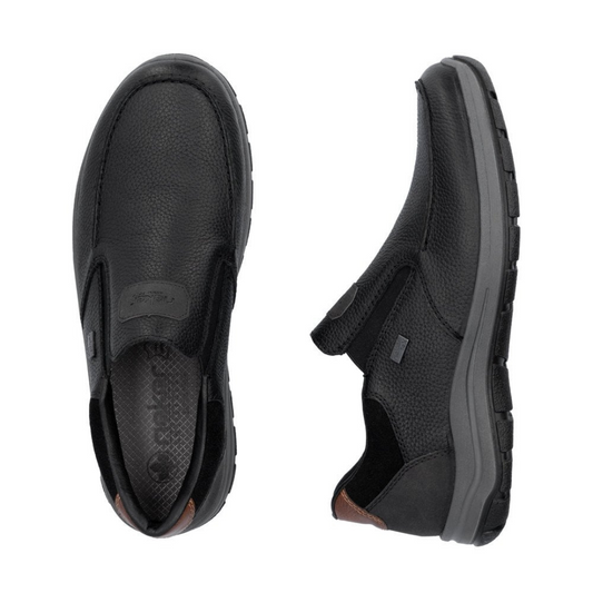 Rieker Waterproof Slip On Black Mens Shoev3651