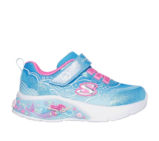 Skechers Mermaid My Dreamer Girls Runner Blue Metallic 303061N