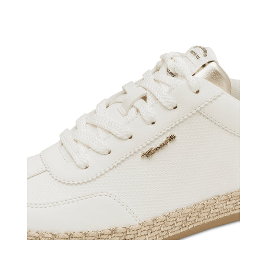 Tamaris Trainer Espadrille Sole White Gold 23641-46