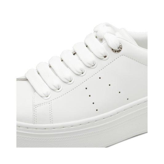 Tamaris White Lace Up Trainer Diamante Detailing 23755-45