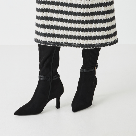 Tamaris Knee High Black Low Heel Boot 25516-45