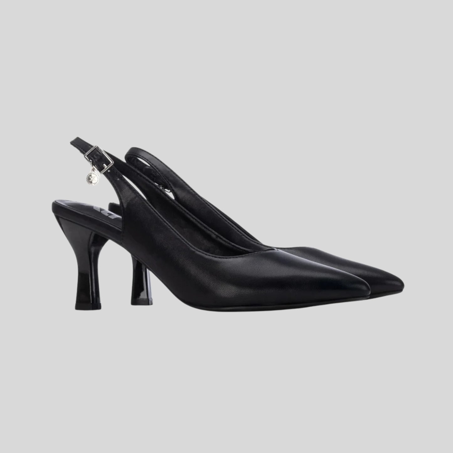 Xti Pointed Toe Sling Back Black 145369