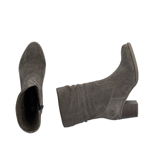 Rieker Slouch Block Heel Ankle Boot Smoke Grey Y2054