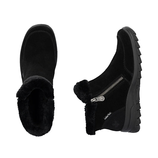 Rieker Womens Fleece Lined Tex Zip Ankle Boot L7188-00
