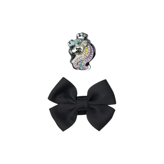 Lelli Kelly Unicorn Charm Bianca 8616 - G Fitting - Black Patent Leather