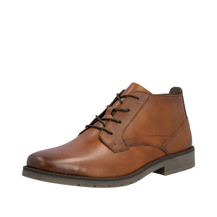 Rieker Mens Boot Tan Brown Zip 13902-24