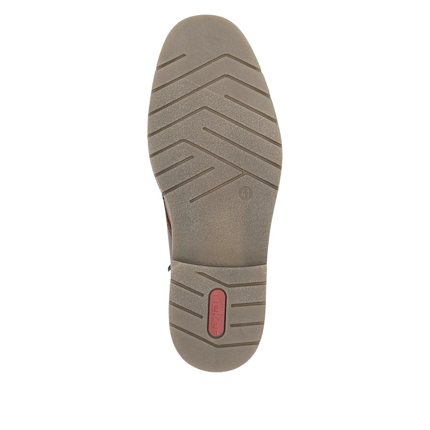 Rieker Mens Boot Tan Brown Zip 13902-24