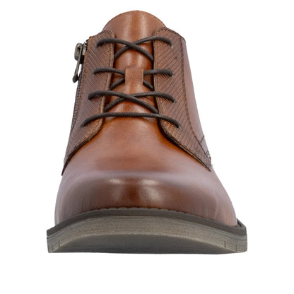 Rieker Mens Boot Tan Brown Zip 13902-24