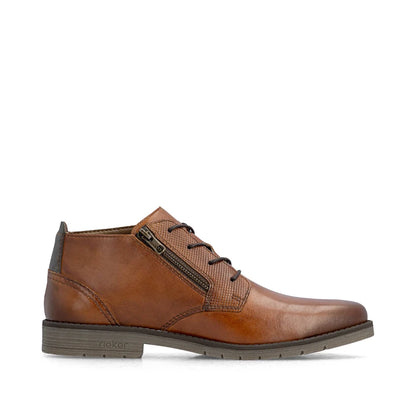 Rieker Mens Boot Tan Brown Zip 13902-24