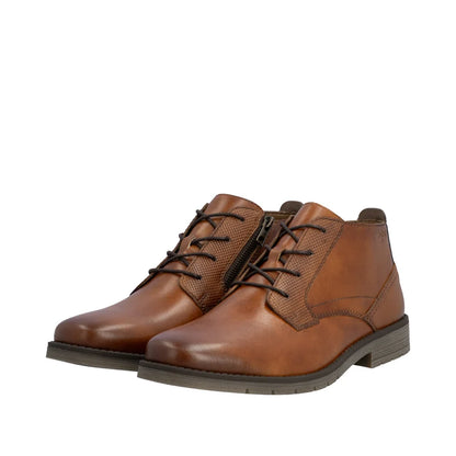 Rieker Mens Boot Tan Brown Zip 13902-24