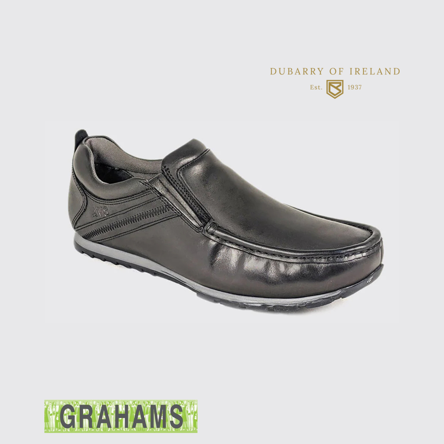 Dubarry AV8 Kobe Black Slip On School Shoe