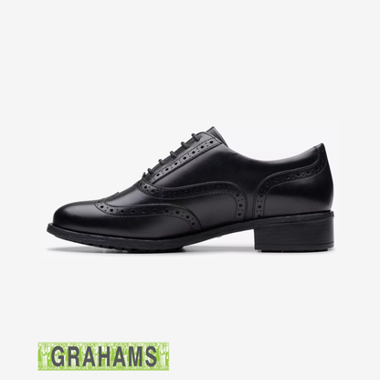 Clarks Havisham Oak Leather Brogue Shoe