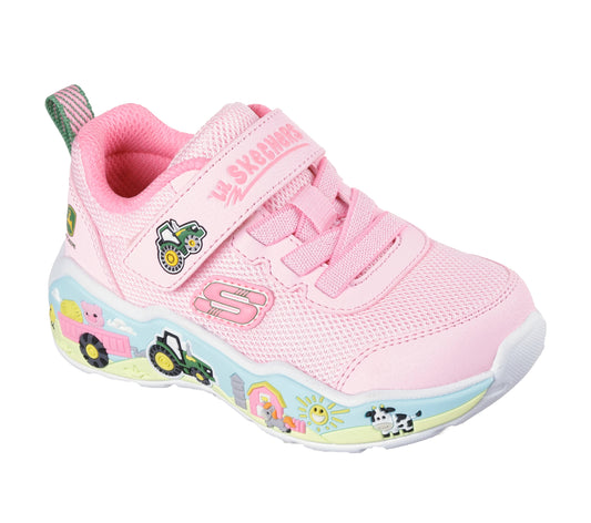 Skechers John Deere Girls Runner Barn Buddies Pink 303187N