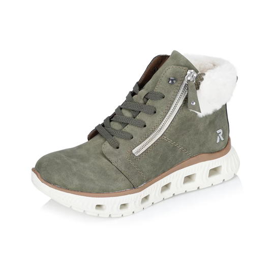 Rieker Fleece Ankle Boot Green M6014-54