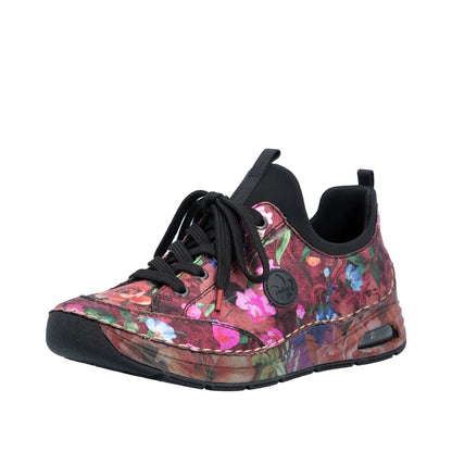 Rieker Floral Multi Women's Slip On Runner Shoe 44569-90