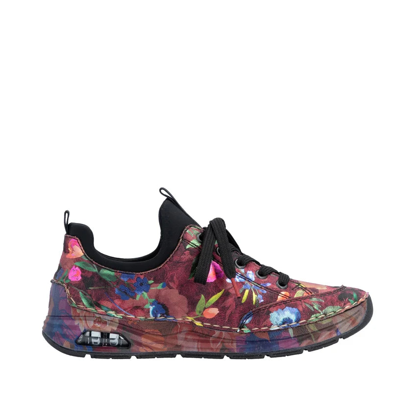 Rieker Floral Multi Women's Slip On Runner Shoe 44569-90
