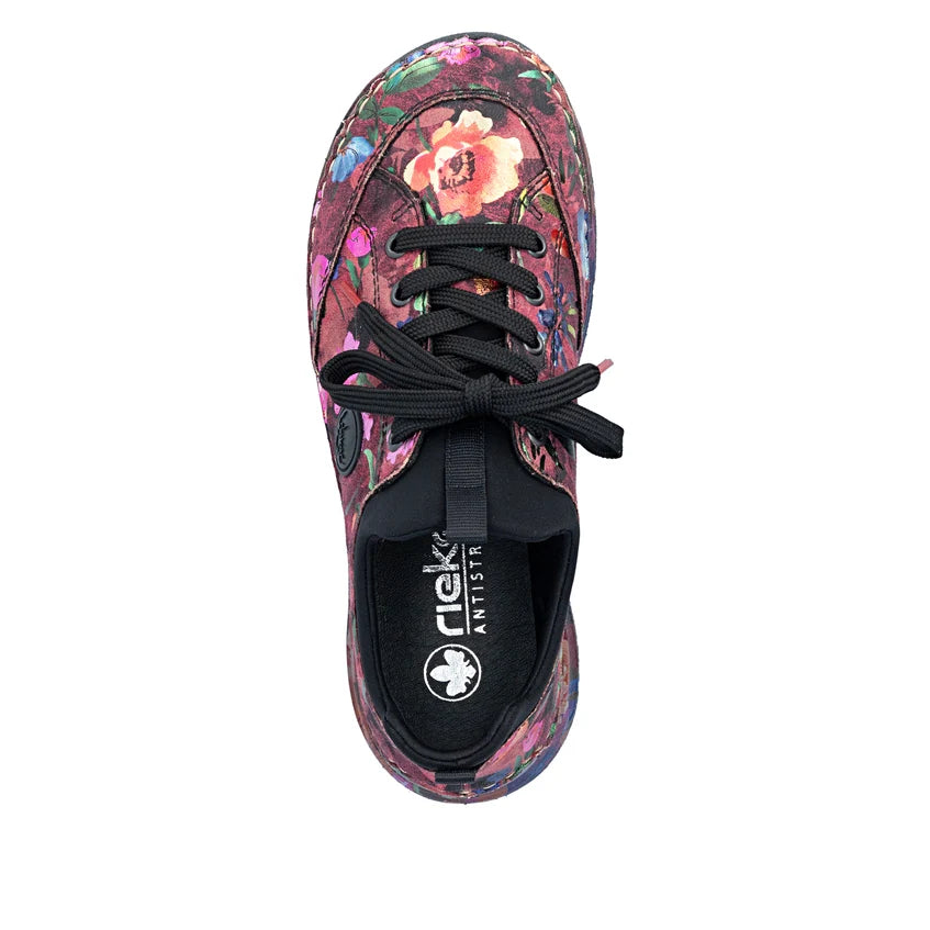 Rieker Floral Multi Women's Slip On Runner Shoe 44569-90