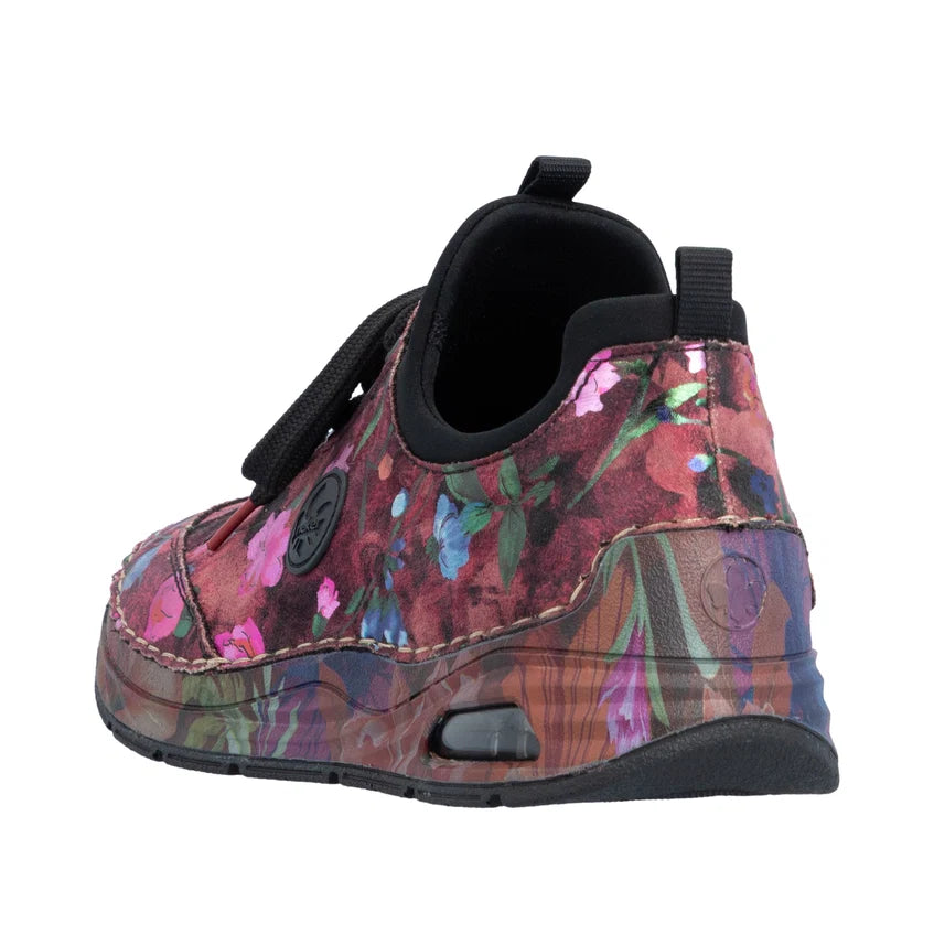 Rieker Floral Multi Women's Slip On Runner Shoe 44569-90