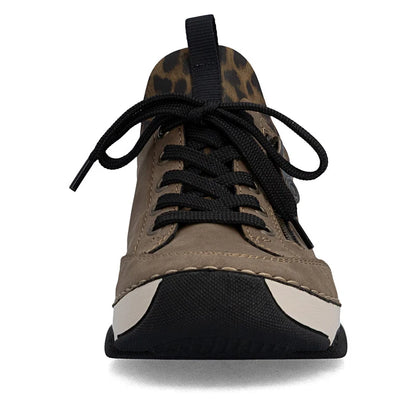 Rieker Ladies Slip On Leopard Print Casusal Trainer Shoe 45973