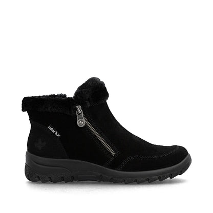 Rieker Womens Fleece Lined Tex Zip Ankle Boot L7188-00