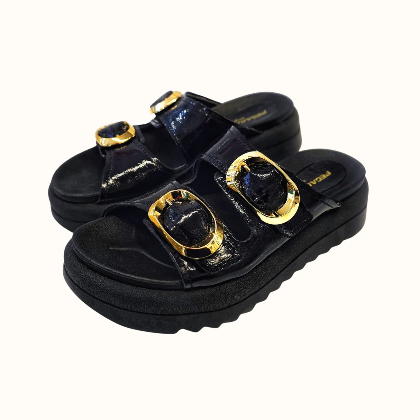 Pegada 2 Strap Big Buckle Mule Sandal 2344502