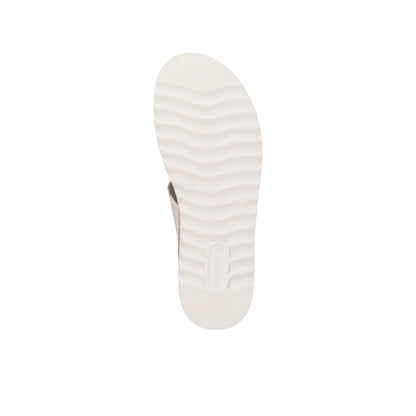 Remonte Wedge Sandal Cream Leather D0Q59