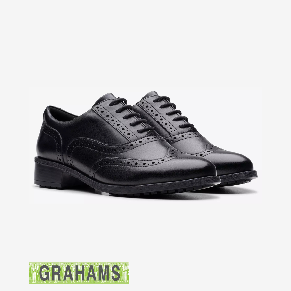 Clarks Havisham Oak Leather Brogue Shoe